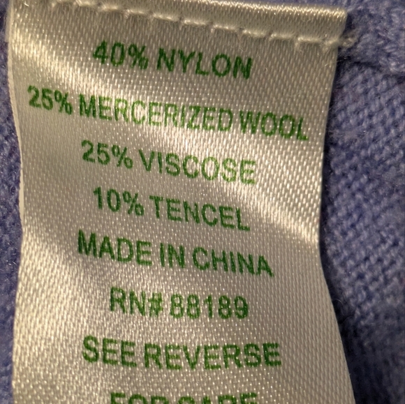 Lilly Pulitzer Blue and Gold V-Neck Sweater with Embellishments S - Picture 7 of 8